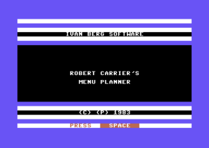 Robert Carrier’s Menu Planner